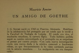 Un amigo de Goethe