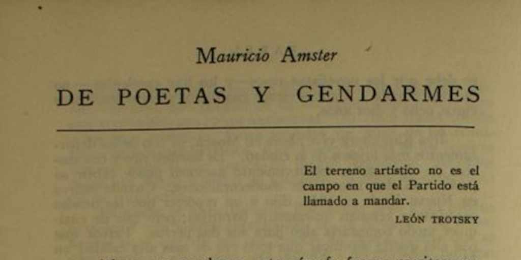 De poetas y gendarmes