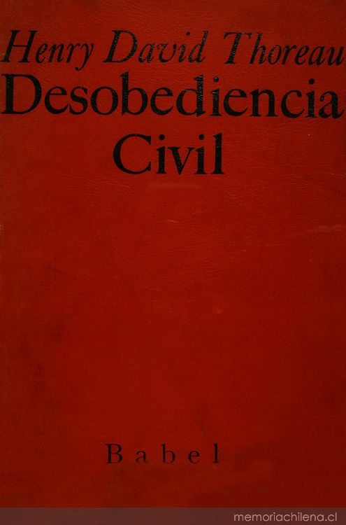 Portada de Desobediencia civil: 1849-1949 de Henry David Thoreau, diseñada por Mauricio Amster, 1949