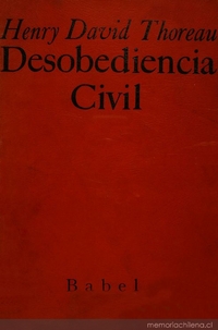 Portada de Desobediencia civil: 1849-1949 de Henry David Thoreau, diseñada por Mauricio Amster, 1949
