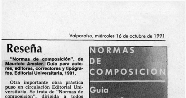 Reseña: Normas de composición