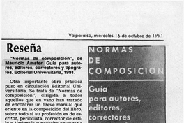 Reseña: Normas de composición