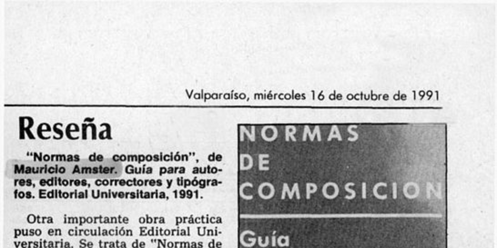 Reseña: Normas de composición