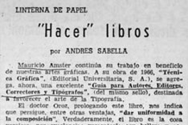 "Hacer" libros