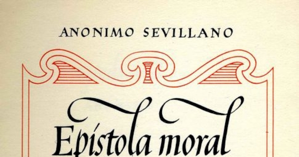 Portada de Epístola moral
