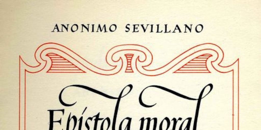 Portada de Epístola moral