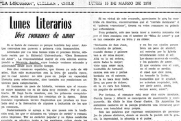 Lunes literarios: Diez romances de amor