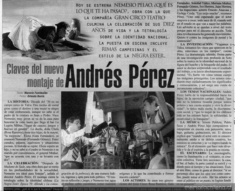 Claves del nuevo montaje de Andrés Pérez