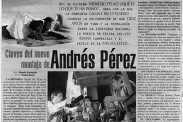 Claves del nuevo montaje de Andrés Pérez