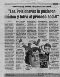 "Los Prisioneros le pusieron música y letra al proceso social"