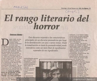 El rango literario del horror