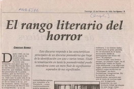 El rango literario del horror