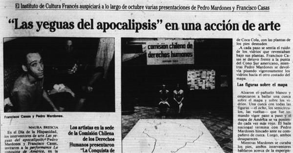 Las Yeguas del Apocalipsis en una acción de arte