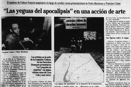 Las Yeguas del Apocalipsis en una acción de arte