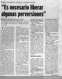 "Es necesario liberar algunas perversiones"