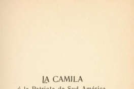 La Camila, o, La patriota Sudamérica