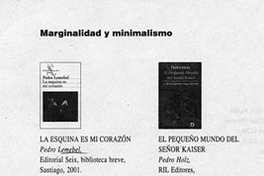 Marginalidad y minimalismo