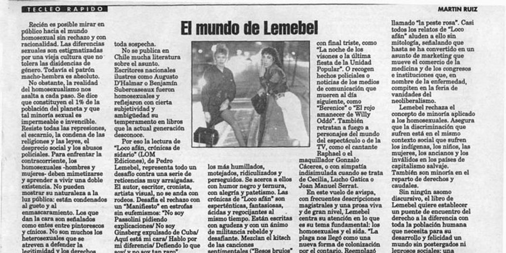 El mundo de Lemebel