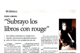 "Subrayo los libros con rouge"