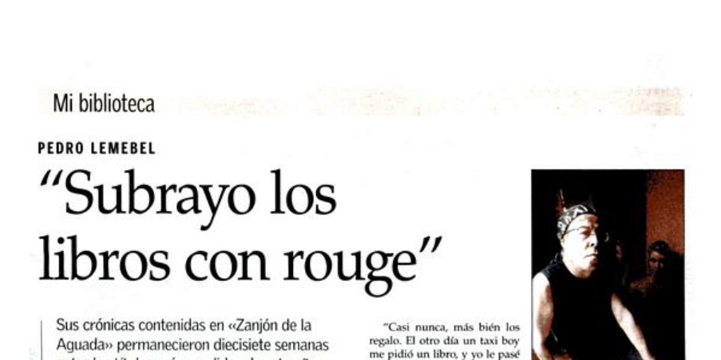 "Subrayo los libros con rouge"