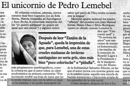 El unicornio de Pedro Lemebel