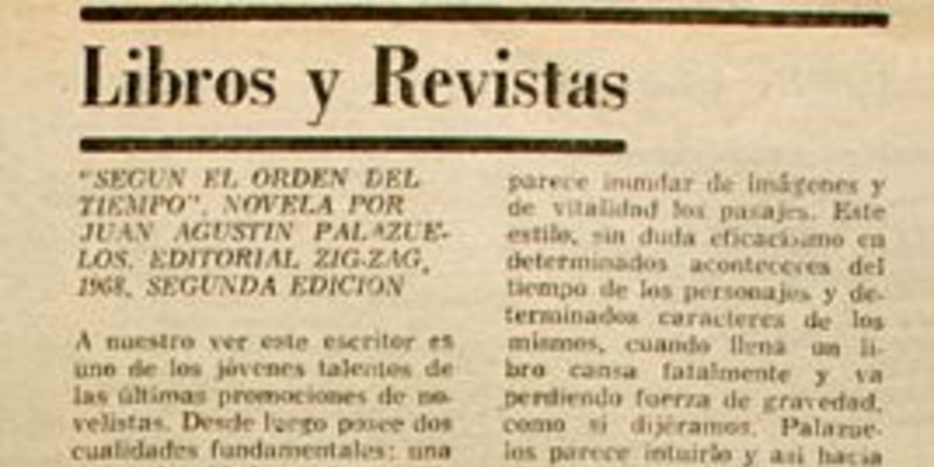 Según el orden del tiempo