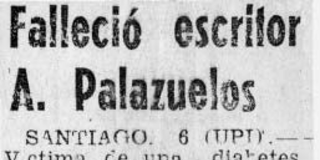 Falleció escritor A. Palazuelos