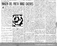 Imagen del poeta Jorge Cáceres