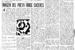 Imagen del poeta Jorge Cáceres