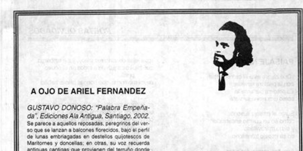 Jorge Cáceres: "Poesia Encontrada"