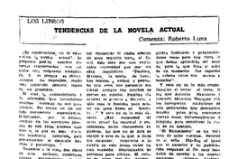 Tendencias de la novela actual