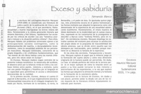 Exceso y sabiduría