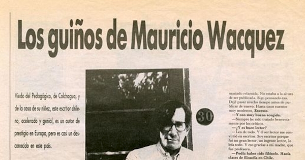 Los guiños de Mauricio Wacquez