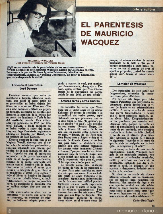 El paréntesis de Mauricio Wacquez