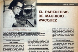 El paréntesis de Mauricio Wacquez