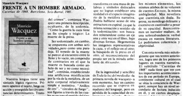 Frente a un hombre armado