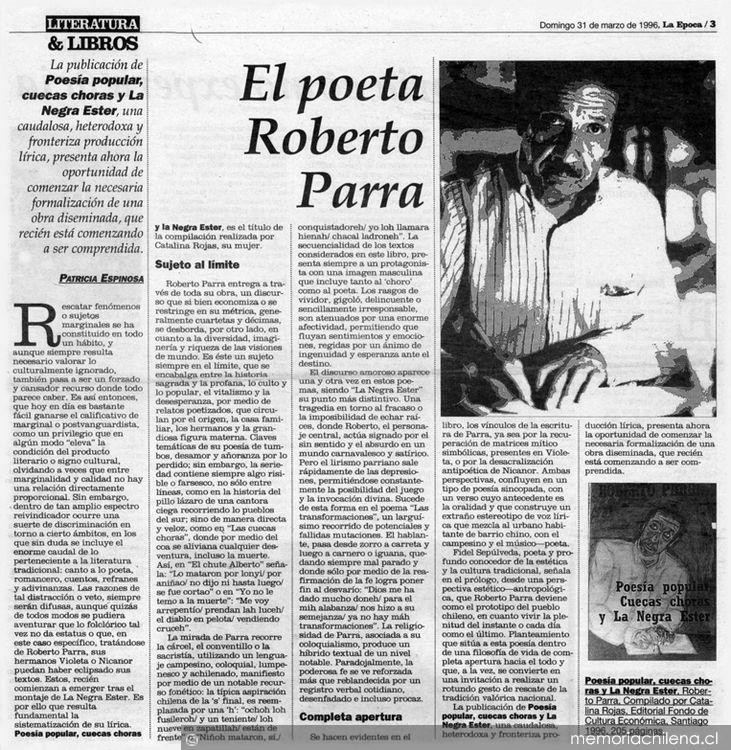 El poeta Roberto Parra