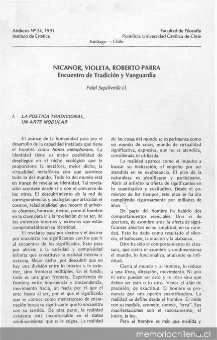 Nicanor, Violeta, Roberto Parra, encuentro de tradición y vanguardia