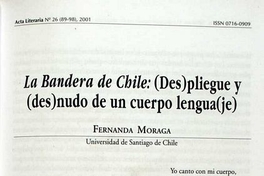 La Bandera de Chile: (Des)pliegue y (des)nudo de un cuerpo lengua(je)