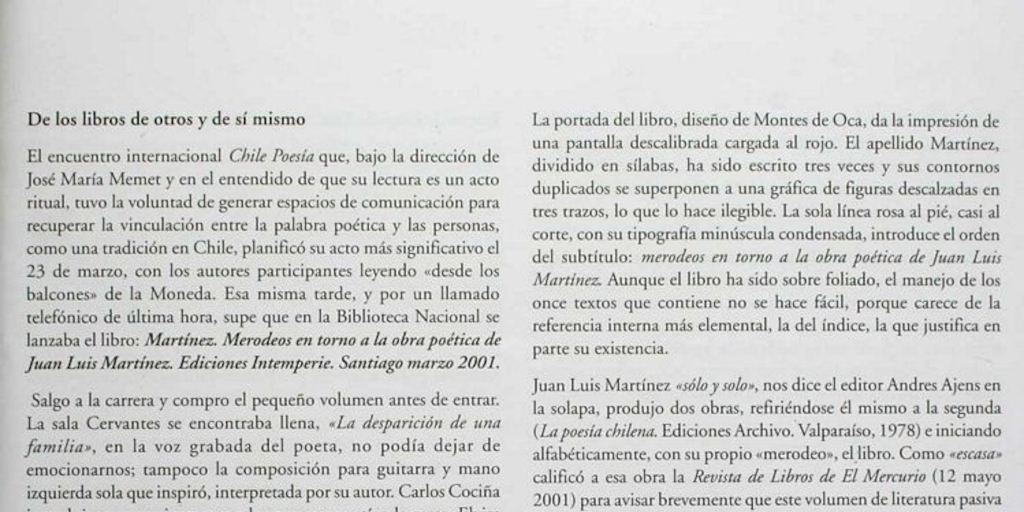 De los libros de otros y de sí mismo