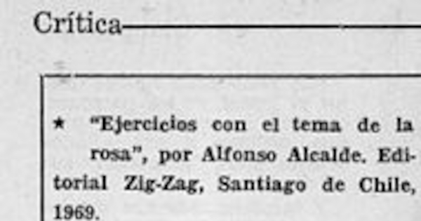 Ejercicios con el tema de la rosa, de Alfonso Alcalde