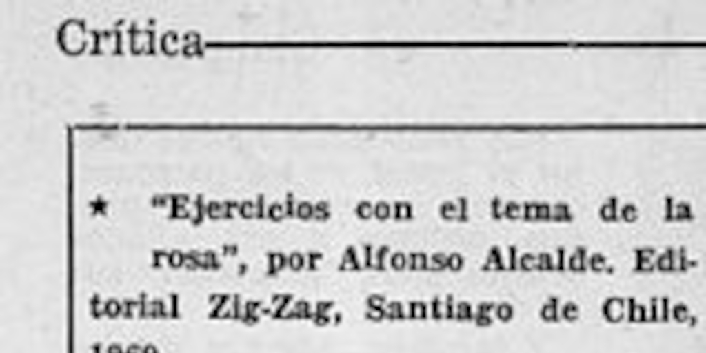 Ejercicios con el tema de la rosa, de Alfonso Alcalde