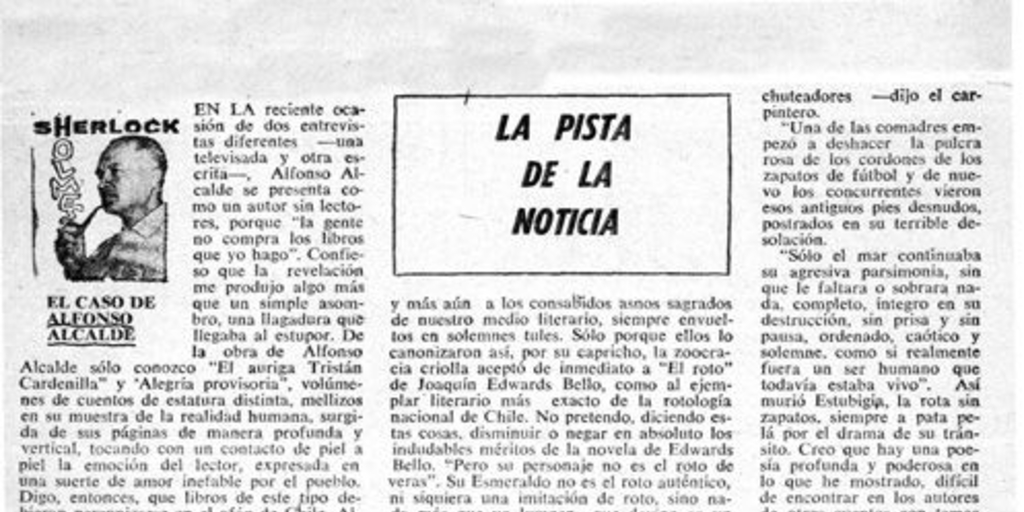 La pista de la noticia: El caso de Alfonso Alcalde