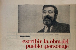 Escribir la obra del pueblo-personaje