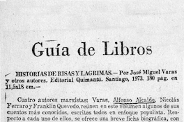 Guía de libros: "Historias de risas y lágrimas"