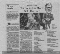 Alfonso Alcalde, "La Poesía no muere, sólo duerme"