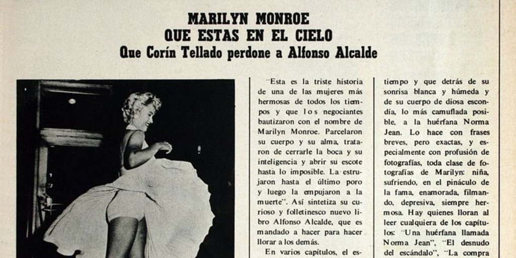 Marilyn Monroe que estás en el cielo