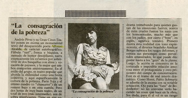 La consagración de la pobreza