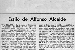 Estilo de Alfonso Alcalde