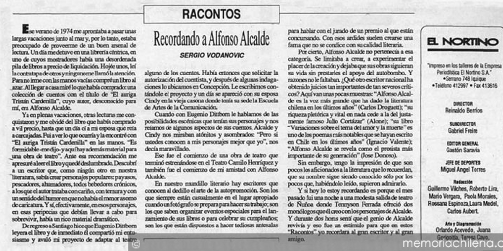 Recordando a Alfonso Alcalde